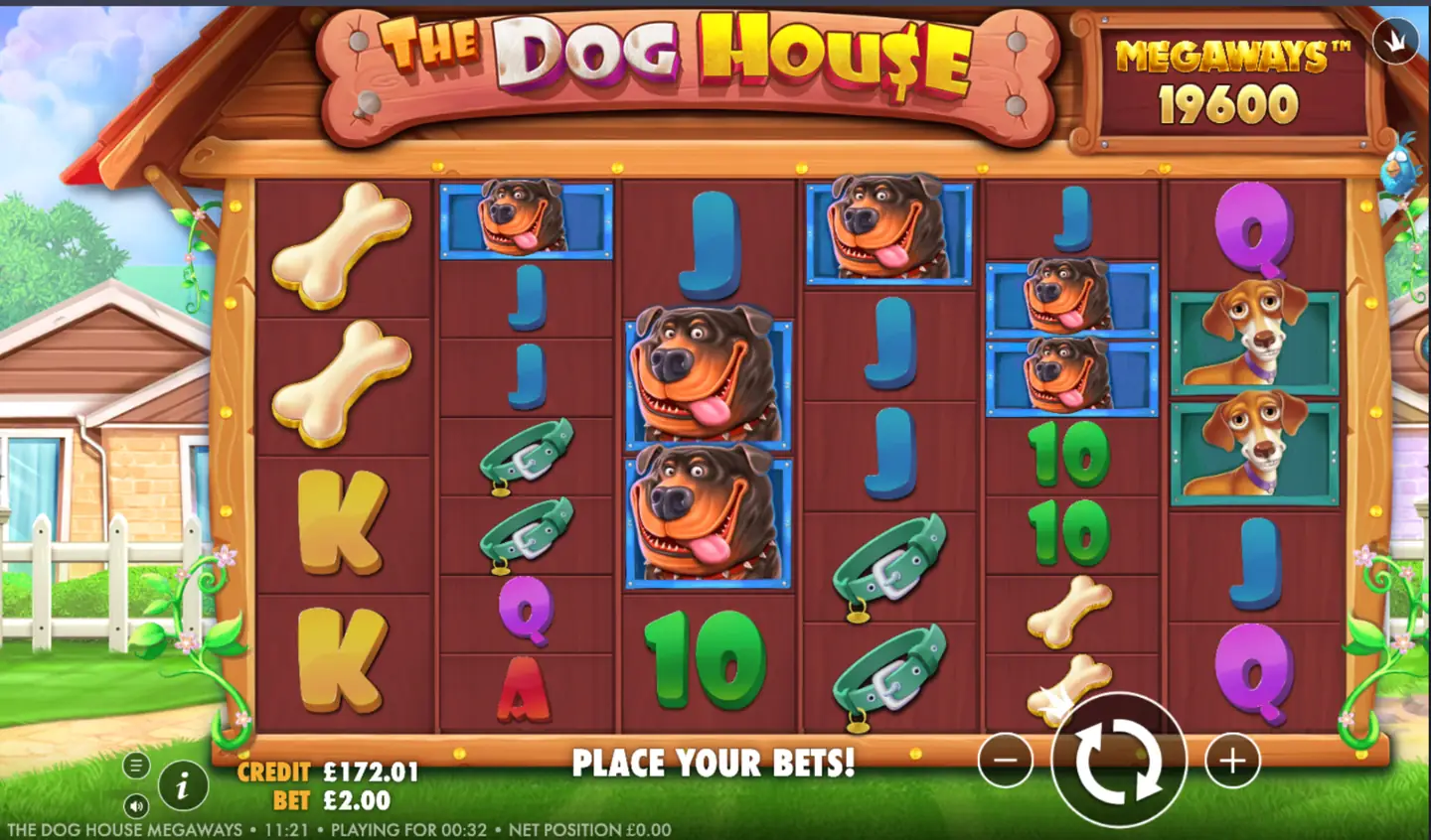 The Dog House — основной игровой экран